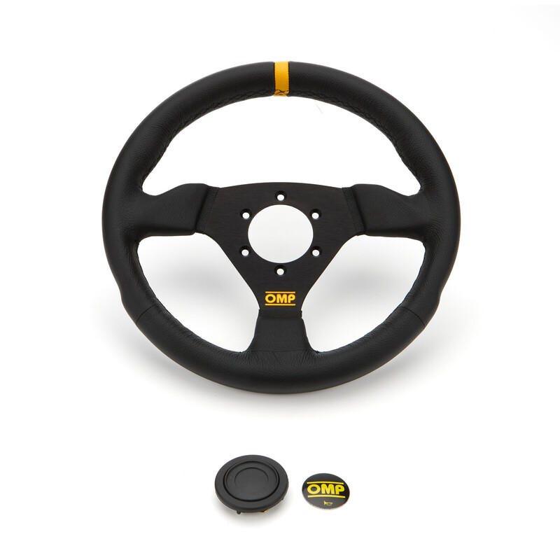 OMP\u0020Trecento\u0020Steering\u0020Wheel\u0020\u0028Flat\u0029,\u0020Black\u0020Leather,\u0020Black\u0020Spokes